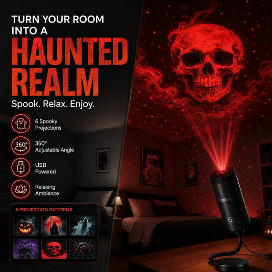 Plug-&-Play HD Star Projector: Halloween 6-Disc Set